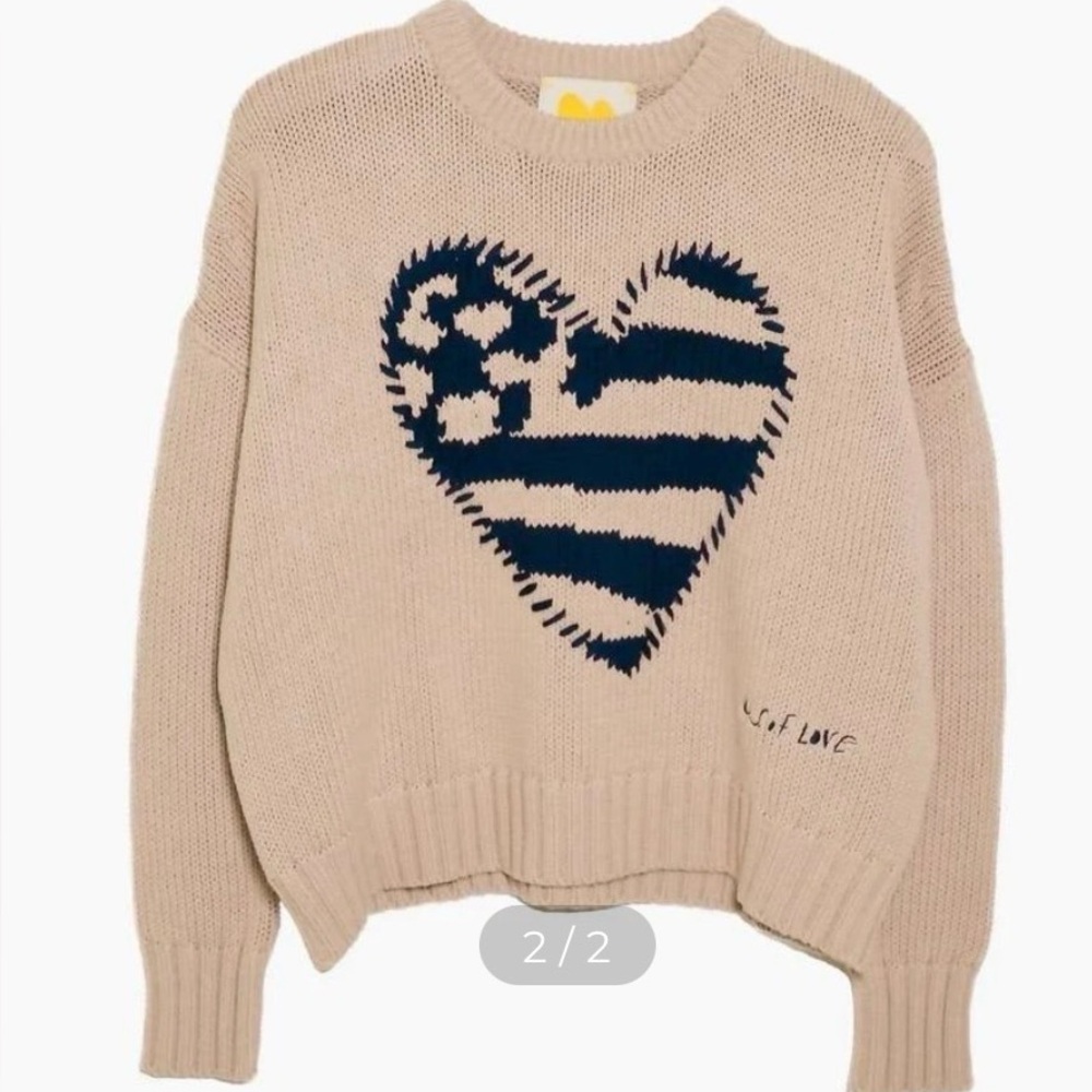 Kerri Rosenthal Women’s Boyfriend Us Of Love Sweater In Taupe | size: XL